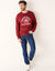 Sweat col rond facile à enfiler zippé côtés (rouge)