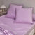 Linge de lit uni coton lavé  (parme)
