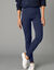 Legging taille haute sp&eacute;cial froid, molleton gratt&eacute; (marine)