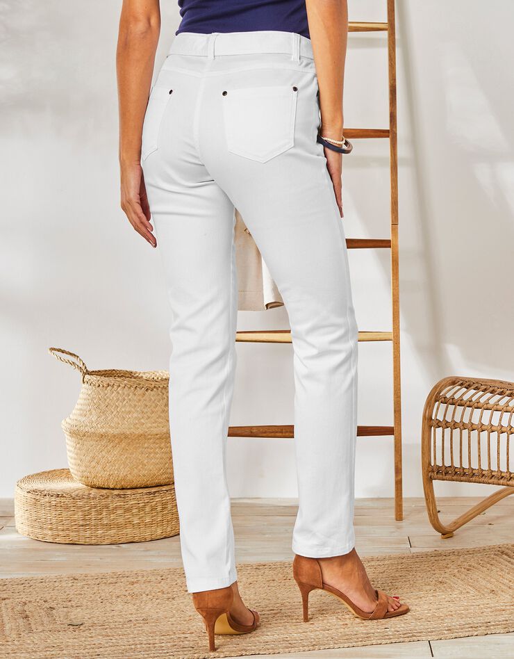Pantalon droit spécial petites (blanc)