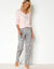Pyjama en coton manches longues imprimé roses (gris / rose)