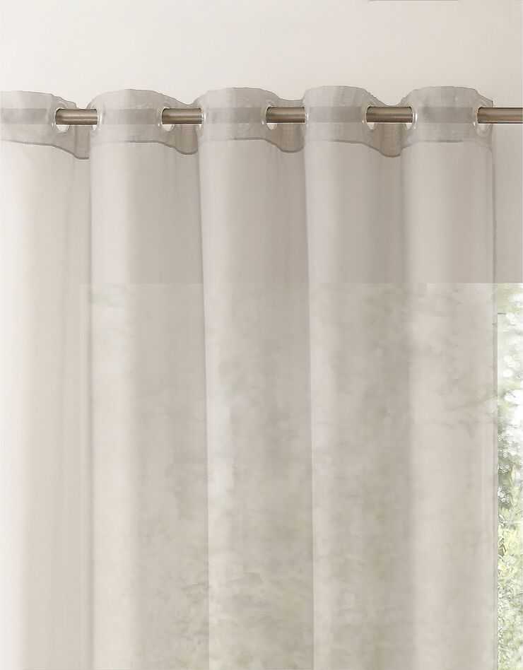 Panneau voile uni finition œillets (gris perle)