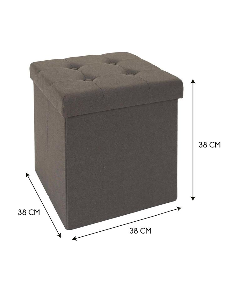 Coffre-pouf pliable – 2 coloris (gris)