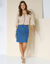 Jupe cargo, jean stretch (stone)