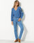 Pantalon droit gainant - grande stature entrej. 78 cm (bleu)