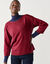 Pull col bateau manches 3/4, toucher doux (prune)