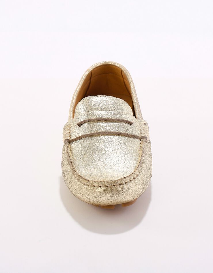 Mocassins en cuir lisse - argenté (doré)