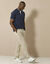 Polo uni col mao maille piquée manches courtes (marine)