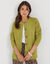 Cardigan boutonné maille fantaisie (vert mousse)