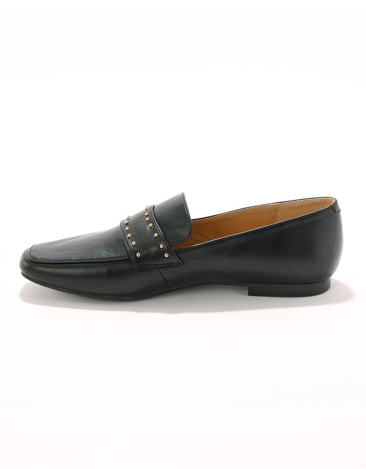 Mocassins cloutés à bout carré (noir)