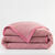 Couverture pure laine d'agneau m&eacute;rinos (vieux rose)