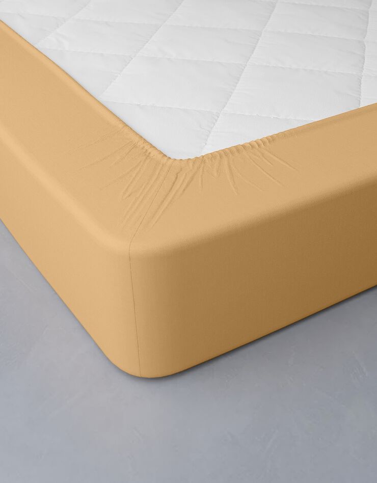 Linge de lit uni percale (miel)