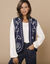 Veste matelassée brodée sans manches (marine)