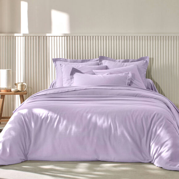 Linge de lit uni flanelle (lavande)
