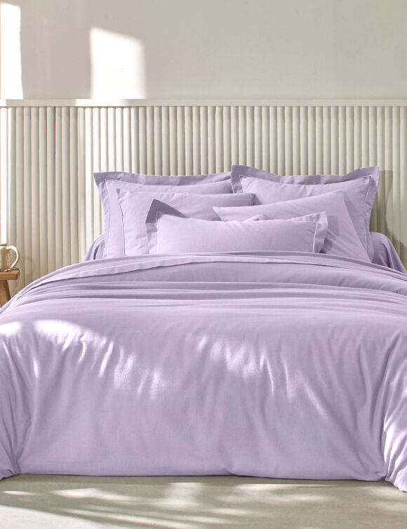 Linge de lit uni flanelle (lavande)