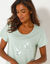 Chemise de nuit courte Oiseaux (tilleul)