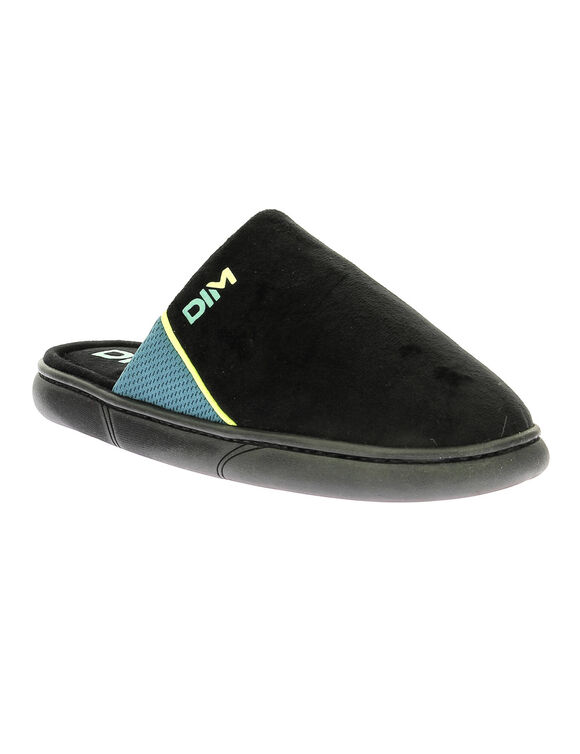 Pantoufles mules bicolores (noir / jaune)