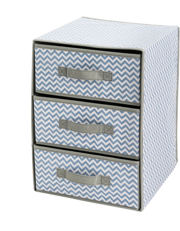 Cube 3 tiroirs tissu (gris) Cube 3 tiroirs tissu (gris)