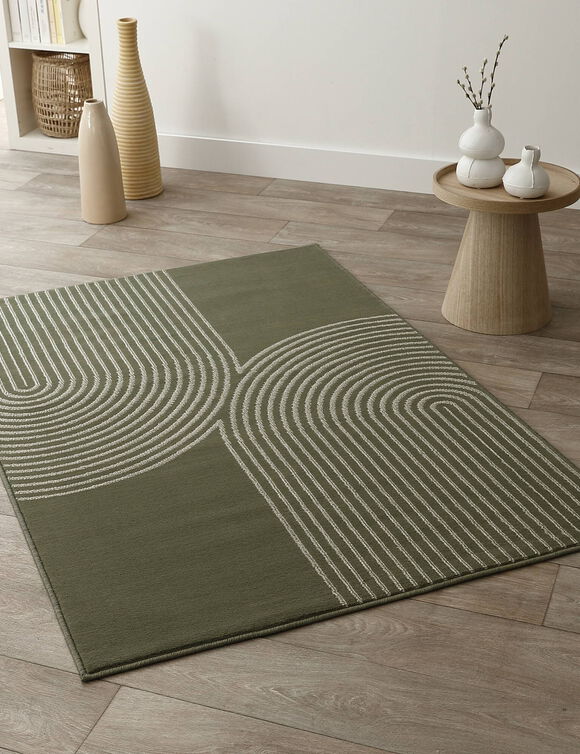 Tapis motif double arche (vert)