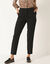 Pantalon cigarette, fluide (noir)