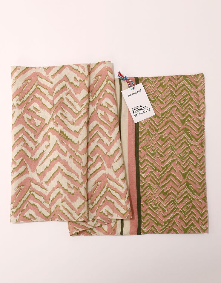 Foulard fabriqué en France imprimé peau de bête, 198x38 cm - coton biologique(1) (rose) Foulard fabriqué en France imprimé peau de bête, 198x38 cm - coton biologique(1) (rose)