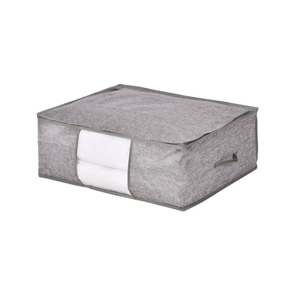 Housse rangement tissu gris pour couette (gris)