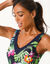 Maillot de bain 1 pièce imprimé Banna (marine / multicolore)