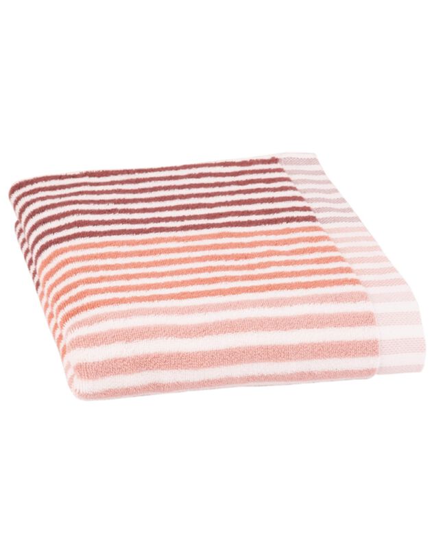 Serviette éponge coton rayure camaïeu - 500g/m² (rouge) Serviette éponge coton rayure camaïeu - 500g/m² (rouge)