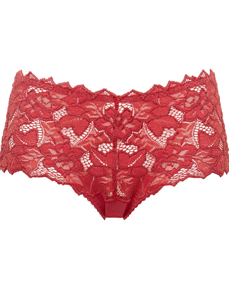 Culotte haute dentelle unie Arum (rouge) Culotte haute dentelle unie Arum (rouge)