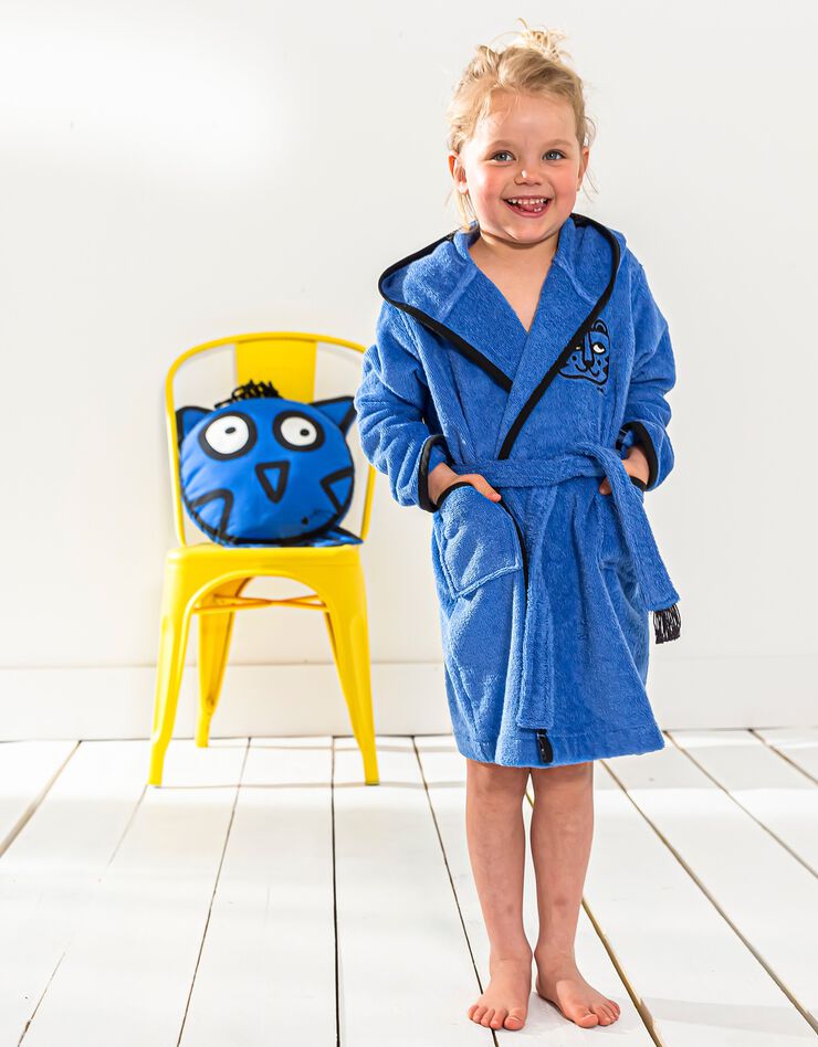 Peignoir de bain Tigre à capuche, collection enfant LEM (bleu dur) Peignoir de bain Tigre à capuche, collection enfant LEM (bleu dur)
