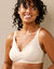 Soutien-gorge minimiseur en maille et dentelle "Amourette"- sans armatures (peau)