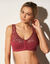 Soutien-gorge dentelle et coton ouverture devant - sans armatures (rubis)