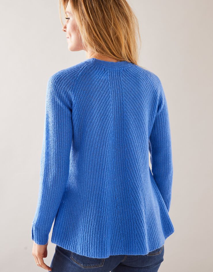 Pull évasé maille anglaise (bleu lavande) Pull évasé maille anglaise (bleu lavande)
