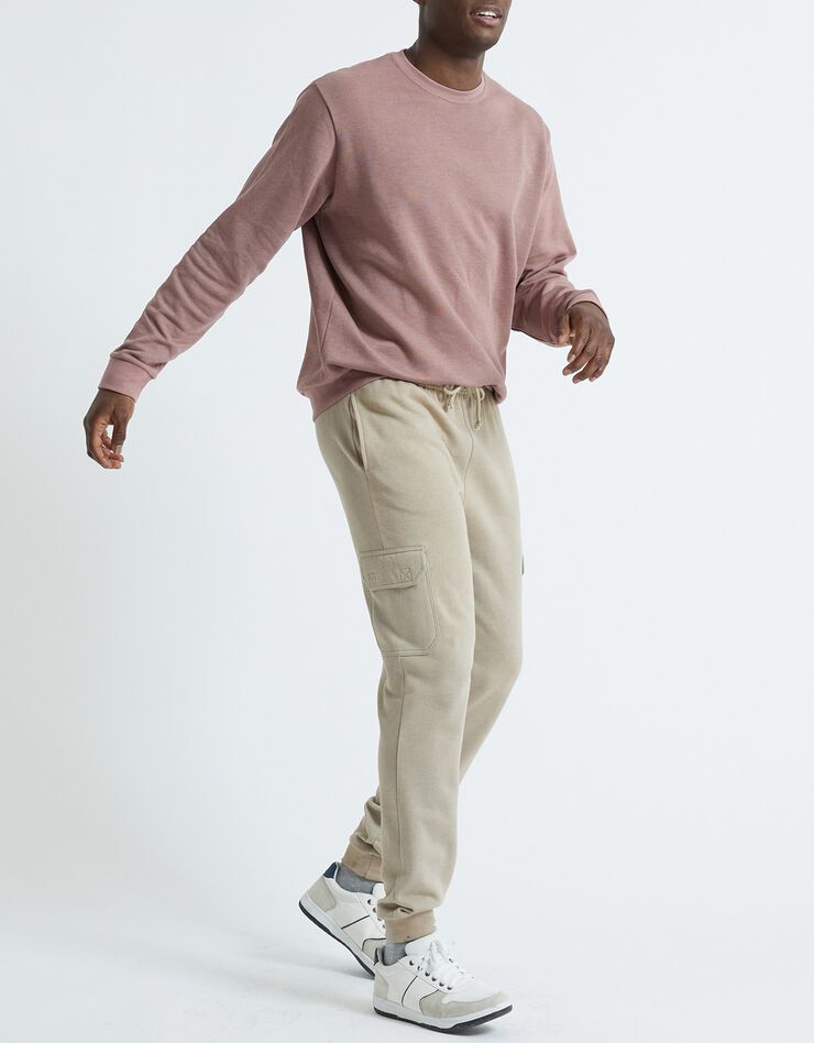 Pantalon molleton cargo (beige) Pantalon molleton cargo (beige)