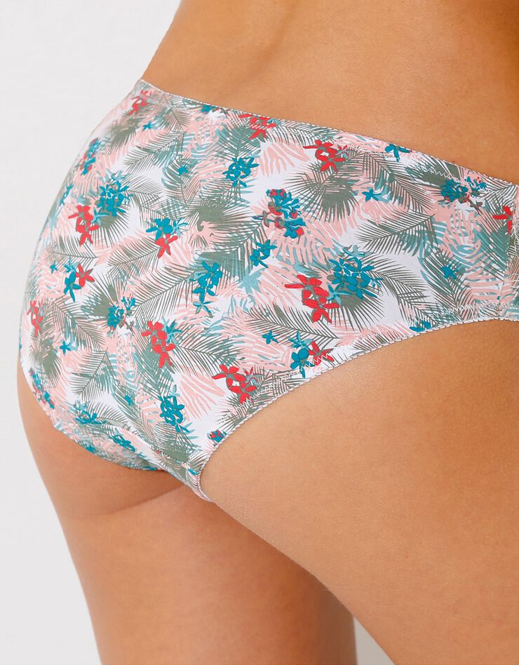 Culotte coton brodé Olbia imprimé feuillage - lot de 2 (tilleul)