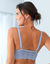 Soutien-gorge dentelle ouverture devant- sans armatures (bleu gris)