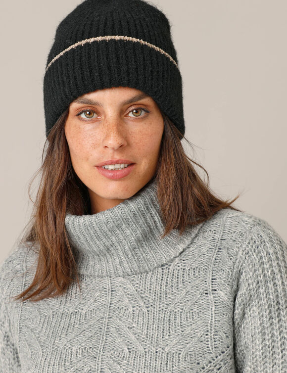 Bonnet d&eacute;tails brillants  (noir)
