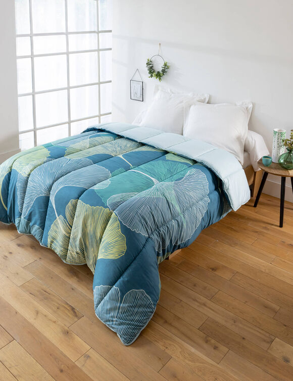 Couette polyester imprim&eacute;e Ginkgo 400 g/m&sup2; (c&egrave;dre)