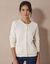 Cardigan maille fantaisie (écru)