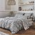 Linge de lit Lison percale de coton  (gris / blanc)