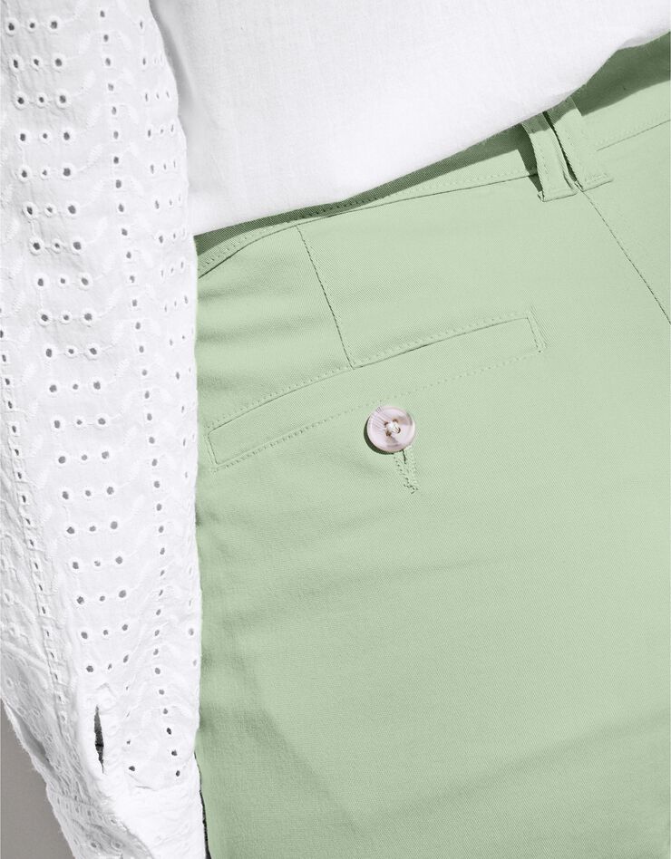 Pantalon chino stretch (vert clair)