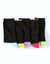 Mi-chaussettes contrast&eacute;es - lot de 5 paires (noir)