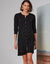 Robe pull boutonnée, manches longues (noir)