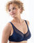 Soutien-gorge forme minimiseur en maille et tulle avec armatures (marine)