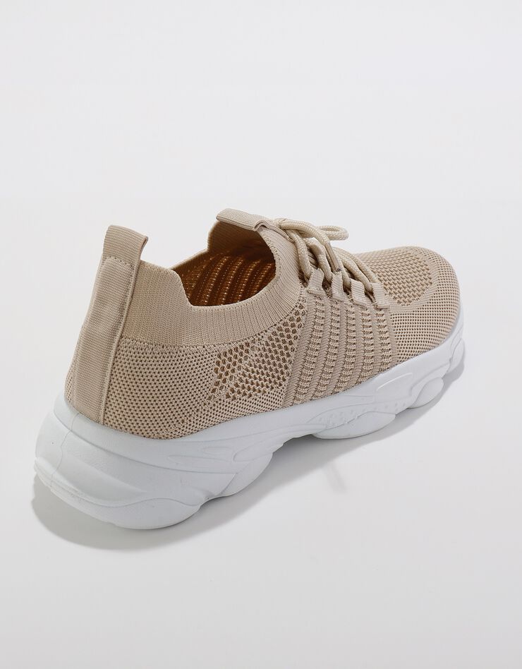 Baskets de sport légères à enfiler, textile mesh (beige)