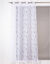 Panneau voile imprimé Herbacé finition oeillets (blanc / gris)