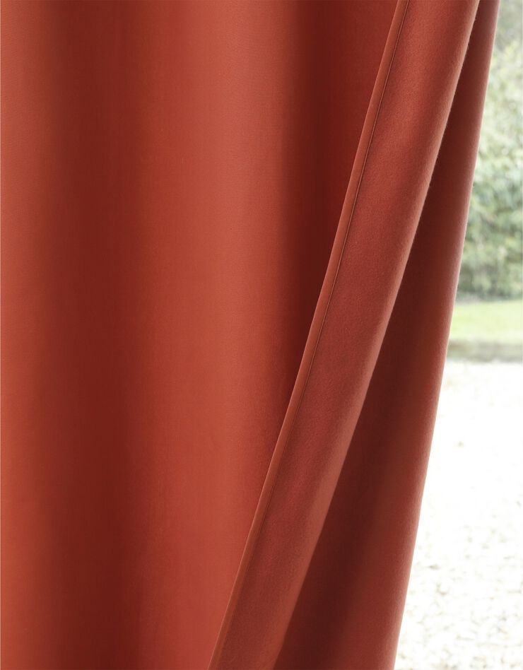 Rideau isolant uni envers polaire finition oeillets (terracotta) Rideau isolant uni envers polaire finition oeillets (terracotta)