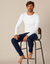 Tee-shirt sous-vêtement homme col rond manches longues chaleur douce - lot de 2 (blanc)
