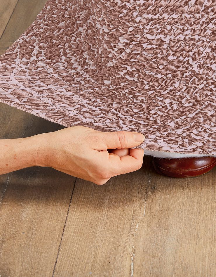 Housse salon microfibre bi-extensible imprimé  (chocolat)