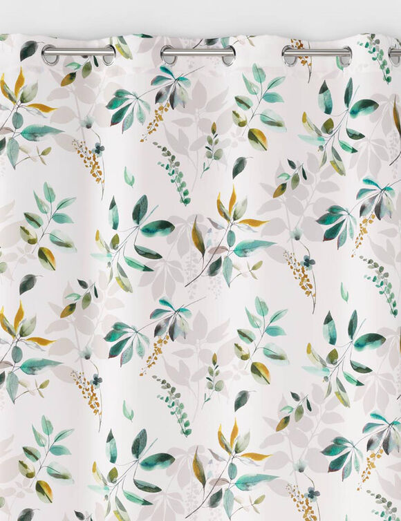 Rideau &agrave; &oelig;illets, imprim&eacute; floral (multicolore)